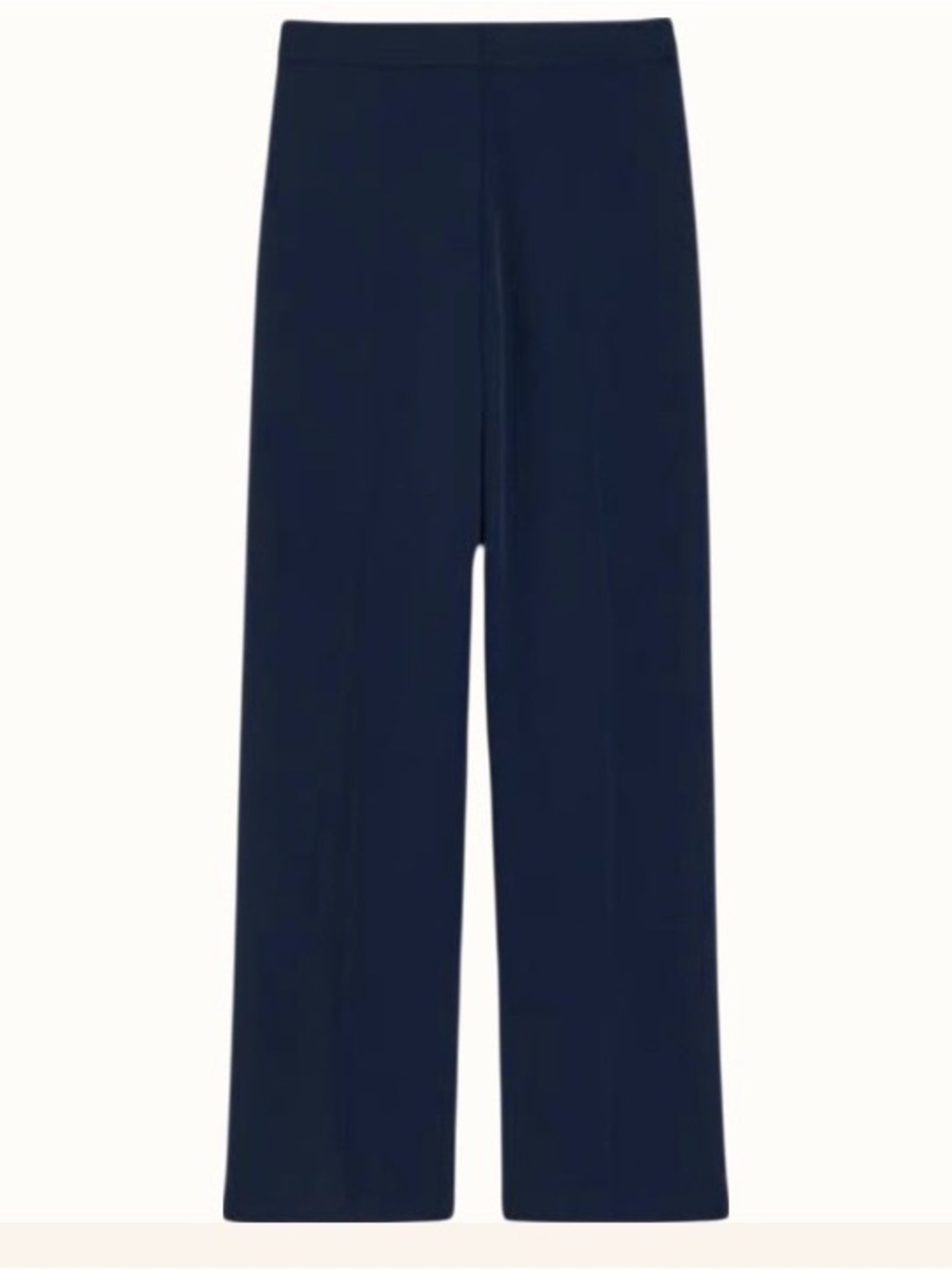 H&M Navy Wide-Leg Pull-On Trousers
